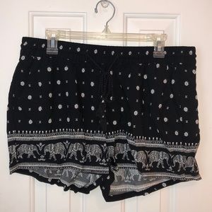 Old Navy B&W Elephant Shorts